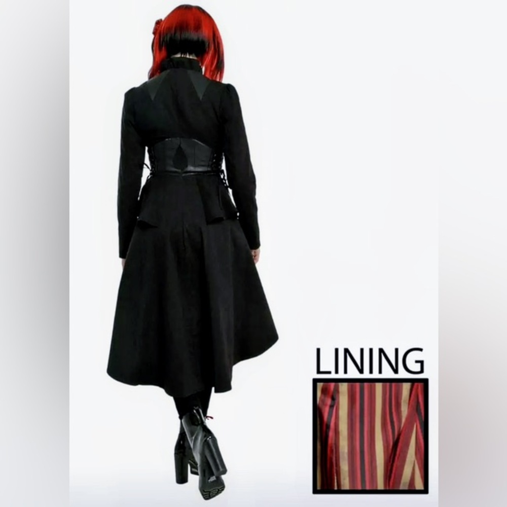 Hot Topic Alice Through The Looking Glass trench coat, no flaws, worn once - Picture 3 of 10
